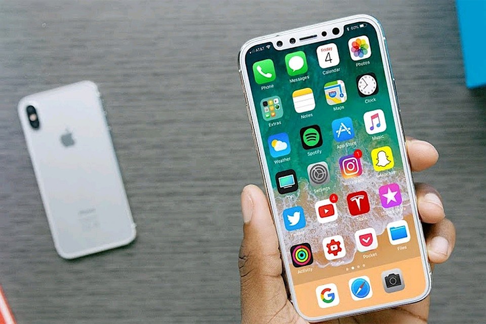 Один из вариантов внешнего вида нового смартфона от Apple, который будет представлен на пресс-конференции 12 сентября.