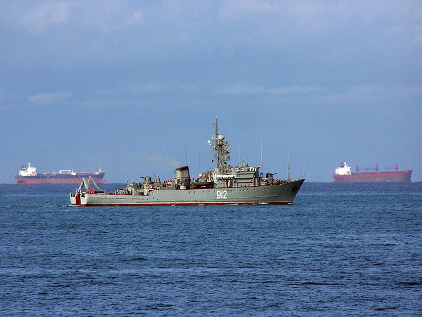 Морской тральщик «Турбинист». Фото: пресс-служба ЧФ РФ
