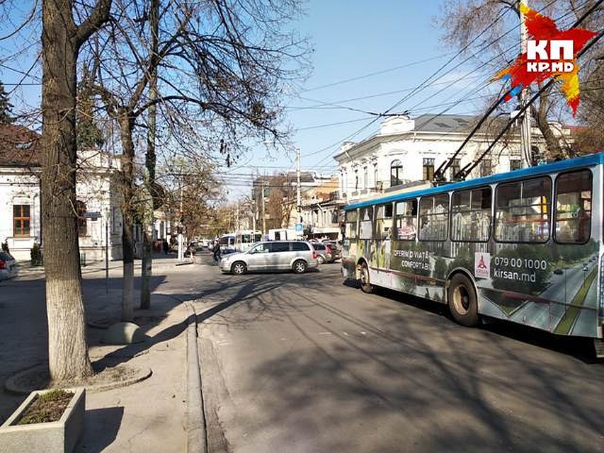 В Кишиневе из-за отключения электричества троллейбусы стоят