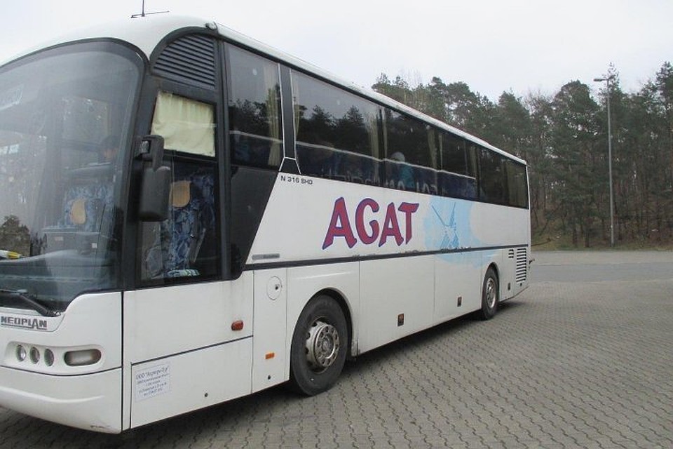 Задержанный в Берлине автобус "Неоплан".