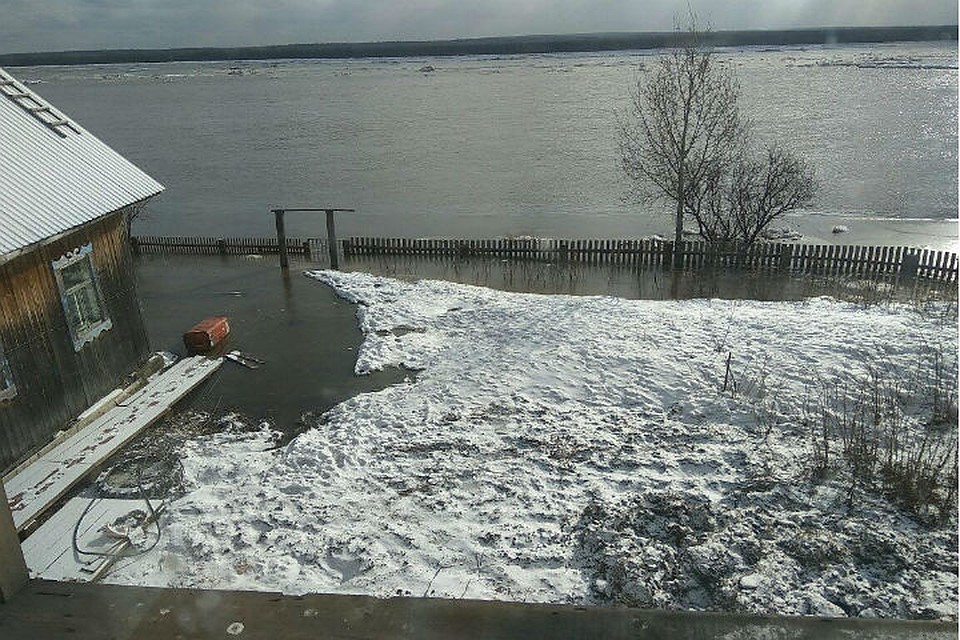 Из затопленного в Красноярском крае поселка начала отступать вода. Фото: пресс-служба ГУ МВД России по Красноярскому краю.