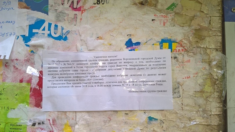 Листовки "инициативной группы граждан" не заинтересовали большинство воронежцев.