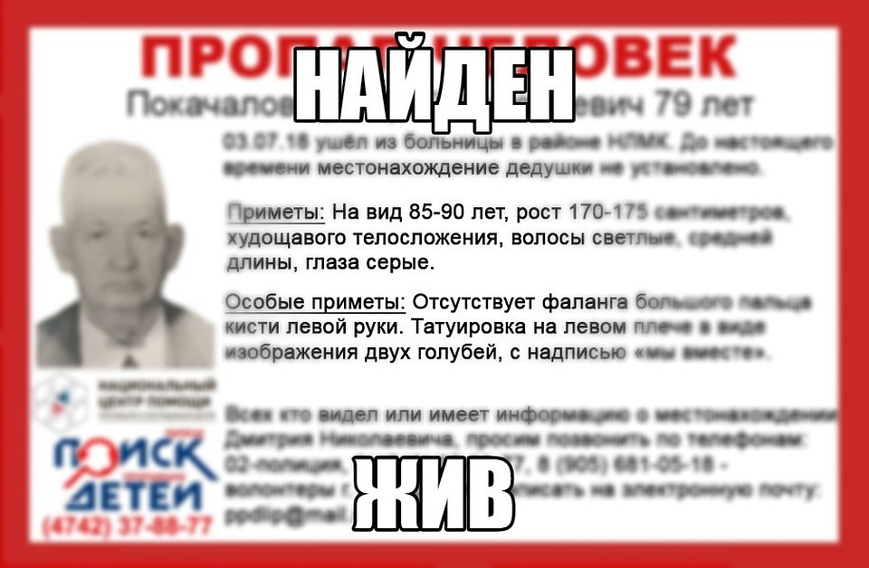 Волонтеры и полиция нашли дедушку