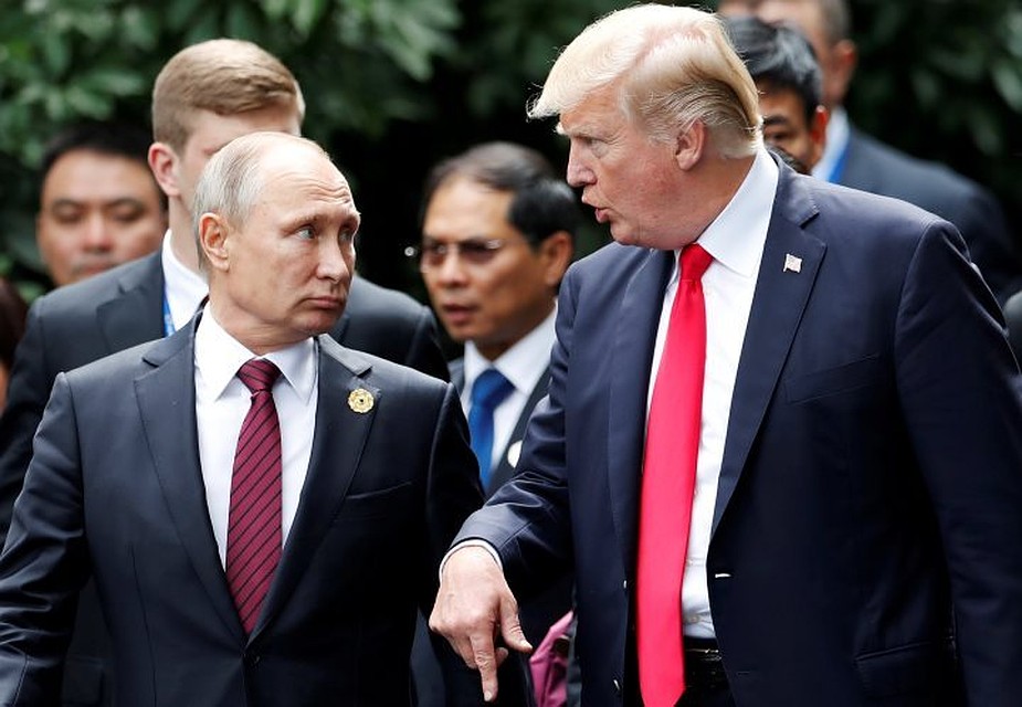 Президент России Владимир Путин и президент США Дональд Трамп