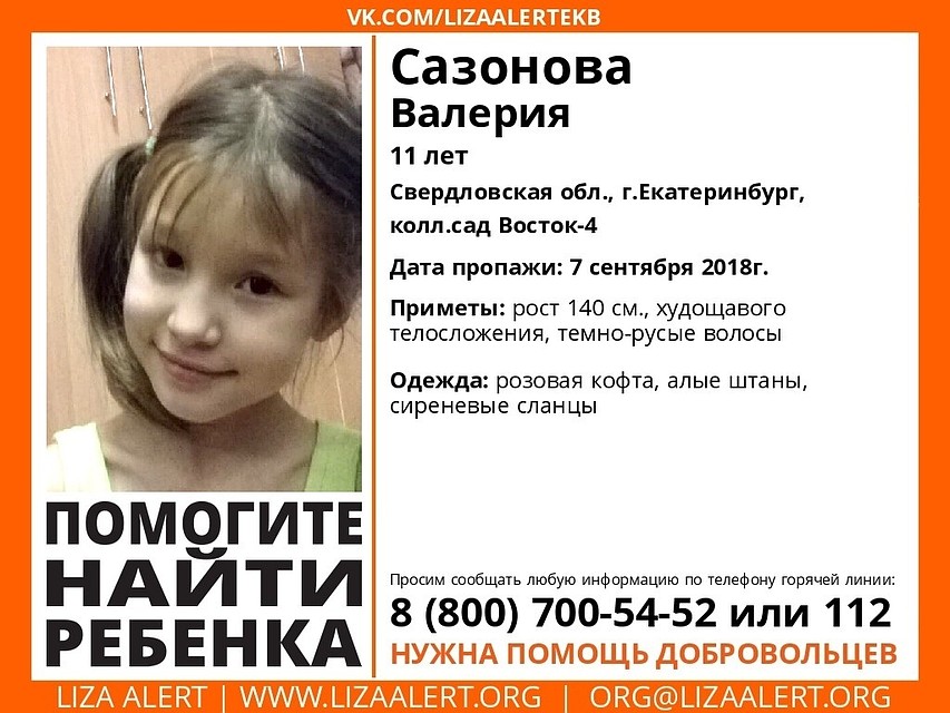 Валерия Сазонова пропала в пятницу днем рядом с садоводческим некоммерческим товариществом "Восток-4" в районе дублера Сибирского тракта