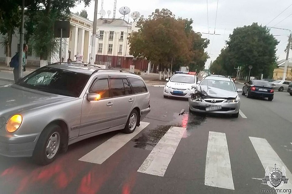 ДТП произошло на пешеходном переходе (Фото: МВД Приднестровья).
