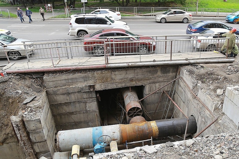 В Красноярске на Вавилова завершается ремонт теплотрассы