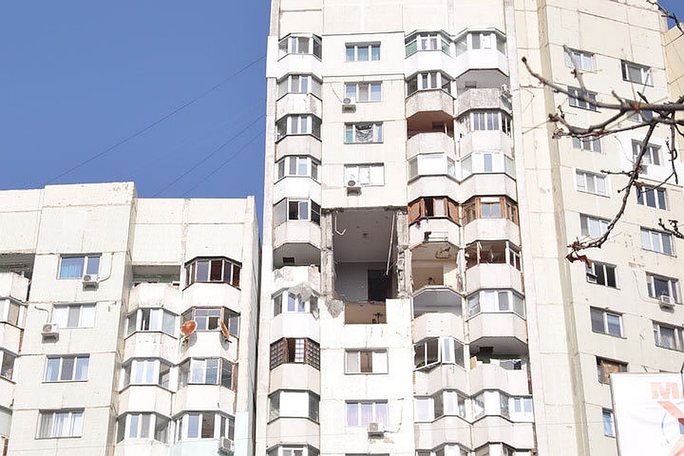 Дом, в котором произошел взрыв.