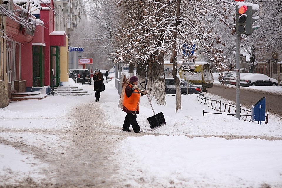 Снегопад в Саратове