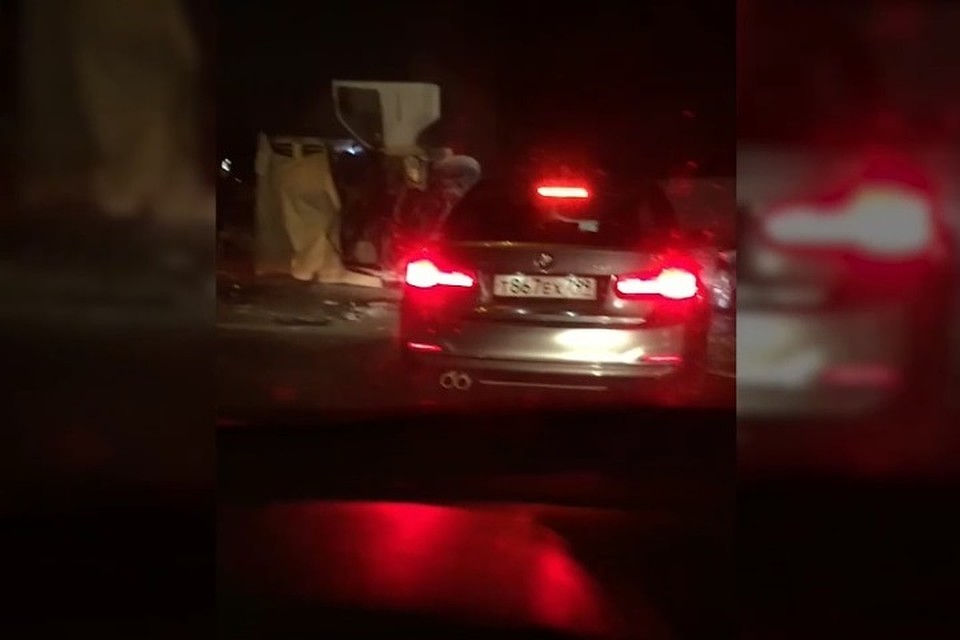 Удар был такой силы, что «Газель» опрокинулась на бок