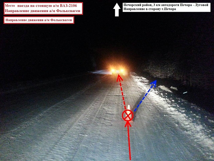 Место трагедии. Фото: УГИБДД МВД по РК
