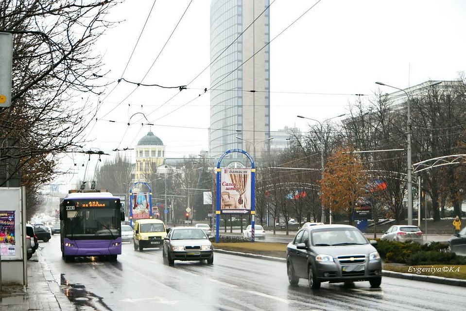 Дождливый декабрь в Донецке. Фото: Евгения Карпачева