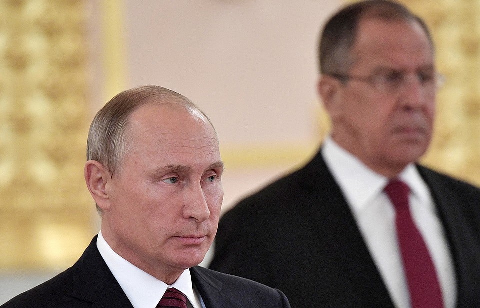 Президент России Владимир Путин и министр иностранных дел РФ Сергей Лавров Фото: Алексей Никольский/пресс-служба президента РФ/ТАСС