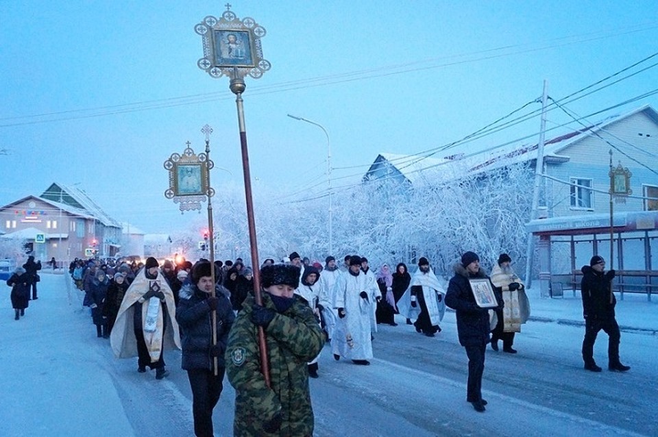 В Салехарде во время Крестного хода 19 января перекроют улицы города Фото: Администрация Салехарда