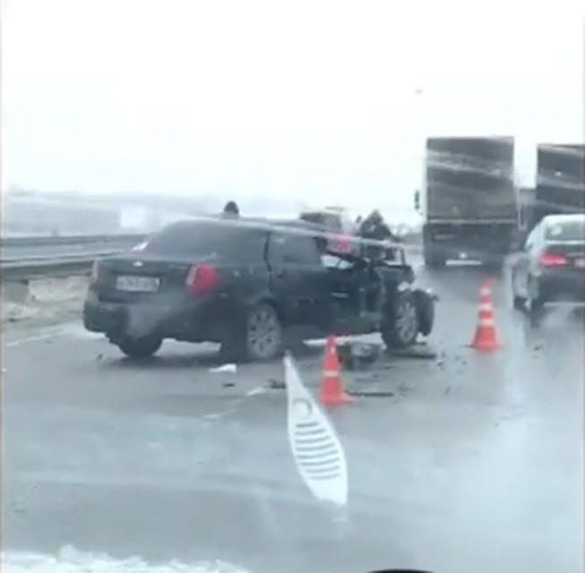 Гололедица привела к массовой аварии под Тулой