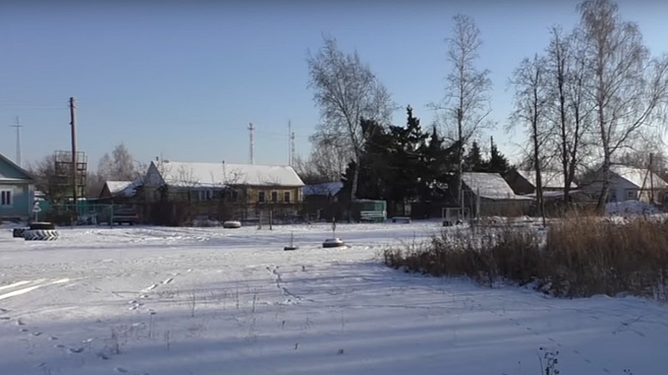 Кадр видеосъемки: село Горлово, где произошла кража