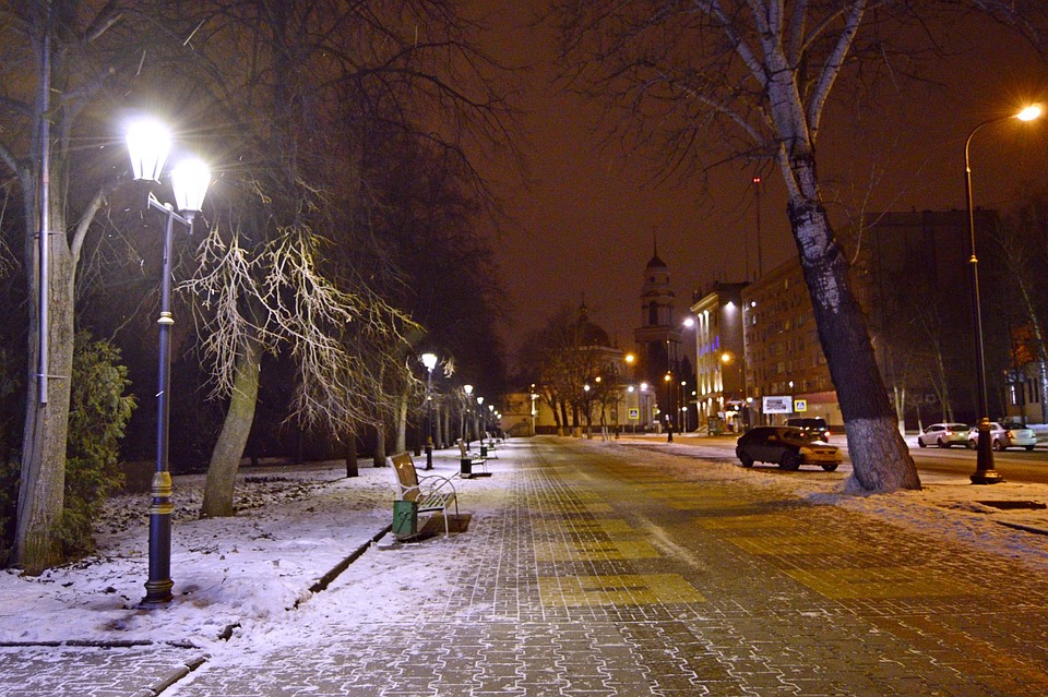 На Липецк движется снегопад
