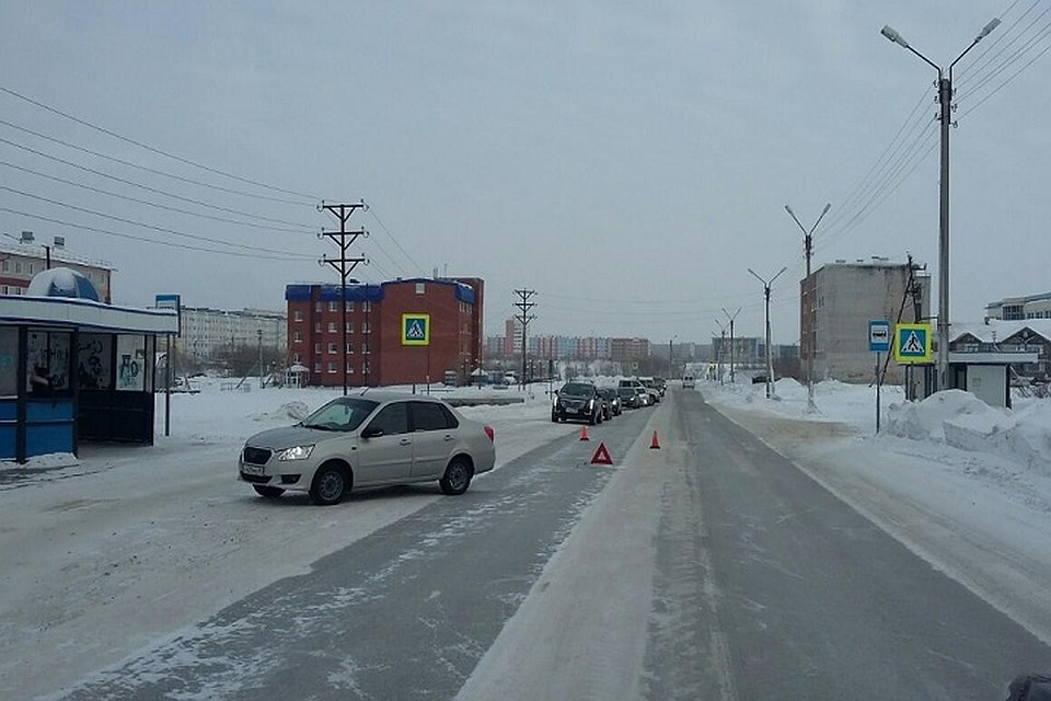 В Новом Уренгое школьник попал под колеса автомобиля на «зебре» Фото: Госавтоинспекция Ямала