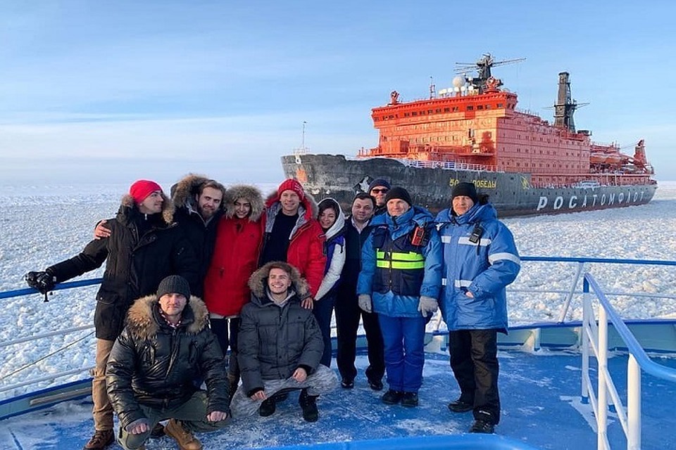 Митя Фомин в Сабетте на атомном ледоколе снимает новый клип Фото: instagram.com