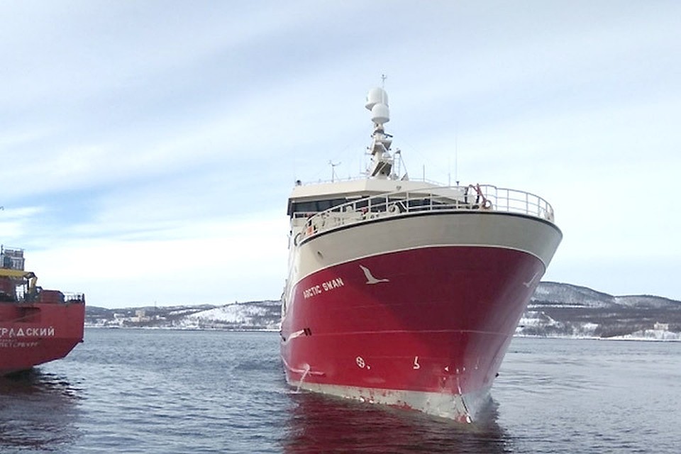 Российские пограничники задержали норвежское судно "Arctic Swan". Фото: с сайта Vesti.Ru