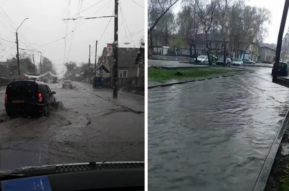 В Бельцах улицы превратились в реки. Фото: СП