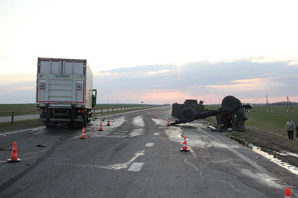 В Белыничском районе фура врезалась в грузовик Фото:Управление ГАИ УВД Могилевского облисполкома