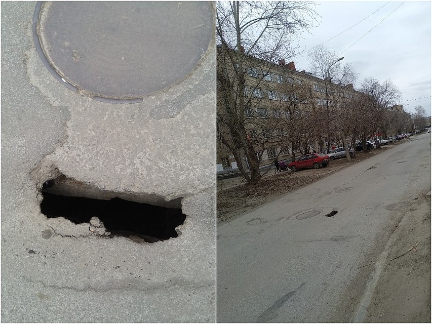 Яма глубокая, поскольку находится возле колодца. Фото: группа во ВКонтакте «Регион-74 | Челябинск».