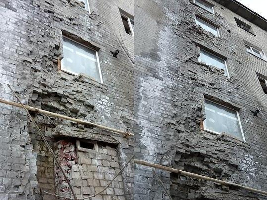 Обваливается дом на Ново-Крекингской улице. Фото соцсетей