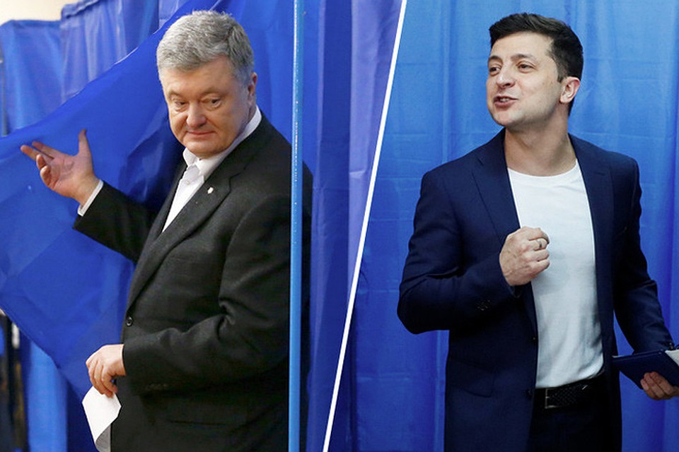 Самые последние данные экзитполов: за Зеленского проголосовали 73,7%, за Порошенко – 25,3%.