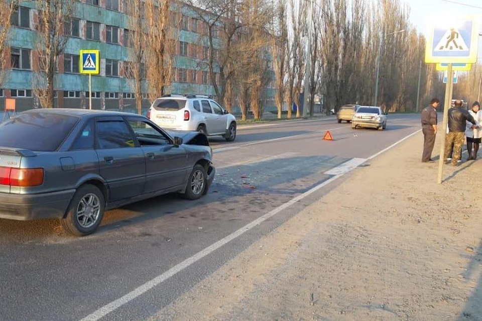 В Липецке столкнулись две Ауди
