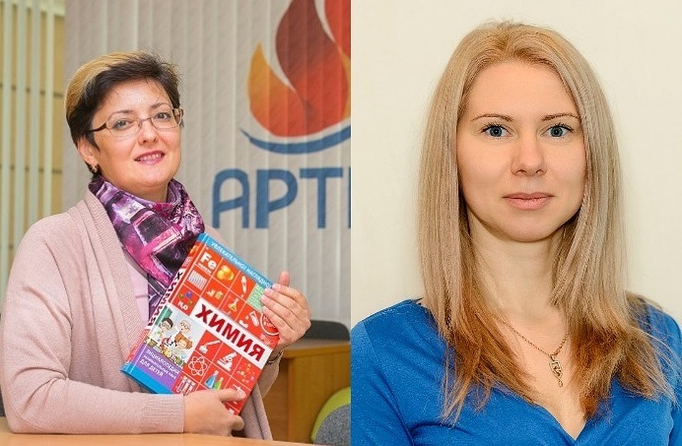 Наталья Кайгородцева учит детей химии, а Ольга Иванилова - математике. Фото: пресс-служба МДЦ "Артек" и официальный сайт школы №60 в Севастополе