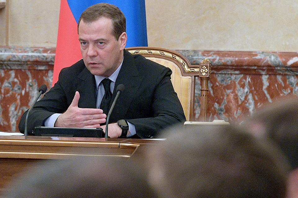 7 мая 2019 г. Премьер-министр РФ Дмитрий Медведев во время заседания правительства РФ. Фото: Александр Астафьев/пресс-служба правительства РФ/ТАСС
