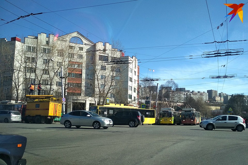 Снимок с места затора.