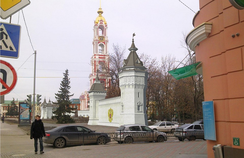Памятник героям решили сделать в виде монастырской стены