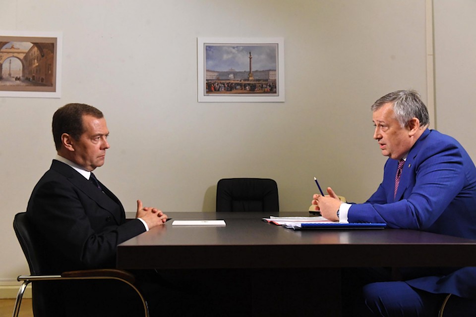 Дмитрий Медведев и Александр Дрозденко обсудили реализацию в Ленинградской области задач, поставленных национальными проектами. Фото предоставлено пресс-службой администрации Ленинградской области.
