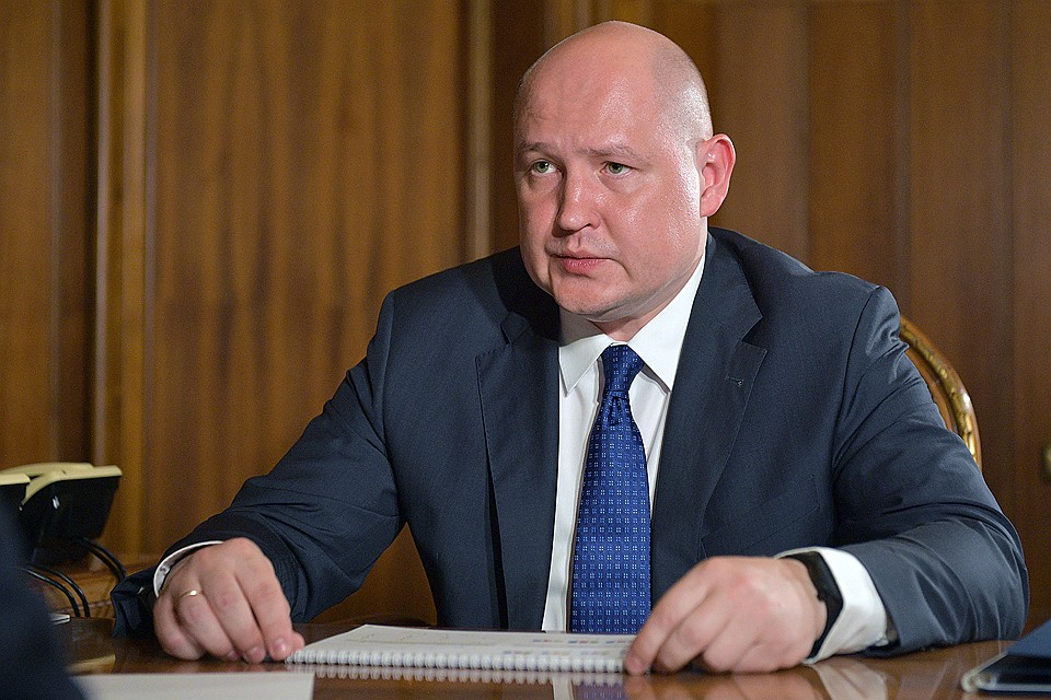 Временно исполняющий обязанности губернатора Севастополя Михаил Развожаев во время встречи с президентом РФ Владимиром Путиным. Фото Алексей Дружинин/пресс-служба президента РФ/ТАСС