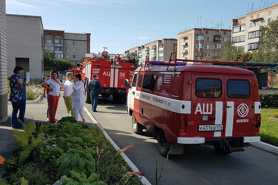 Пожар в детском садике в Копейске.