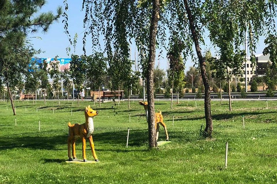 Обитатели нового парка...