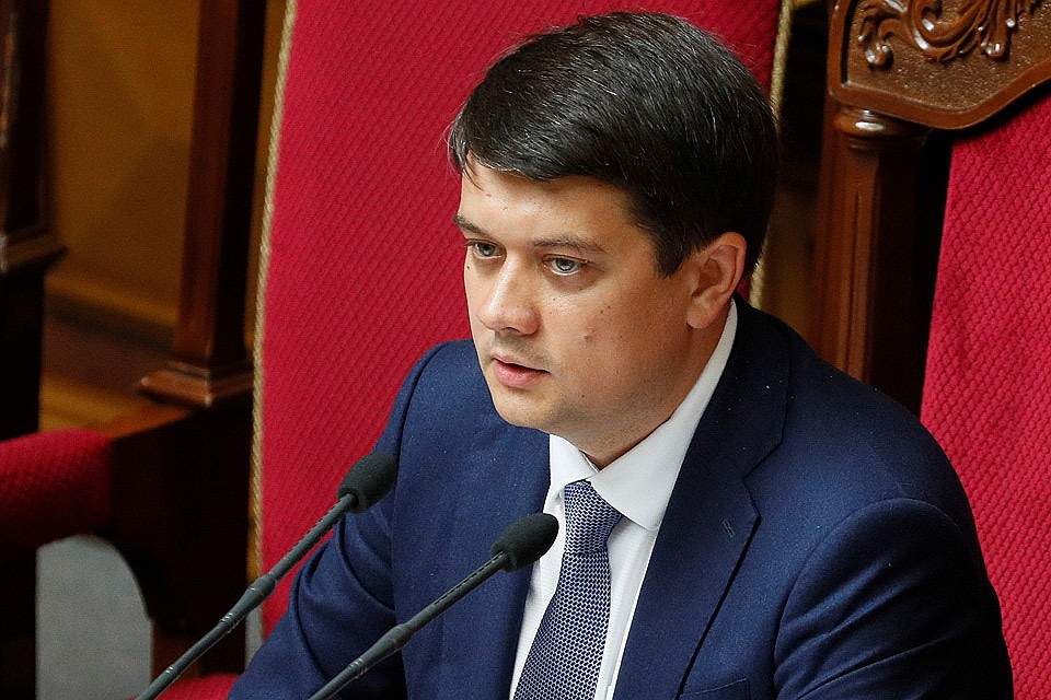 Спикер нового состава Верховной рады Дмитрий Разумков.