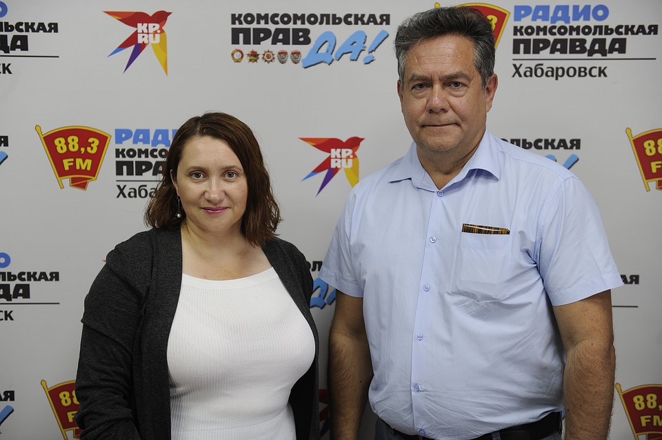 Николай Платошкин в студии радио "Комсомолськая правда - Хабаровск"