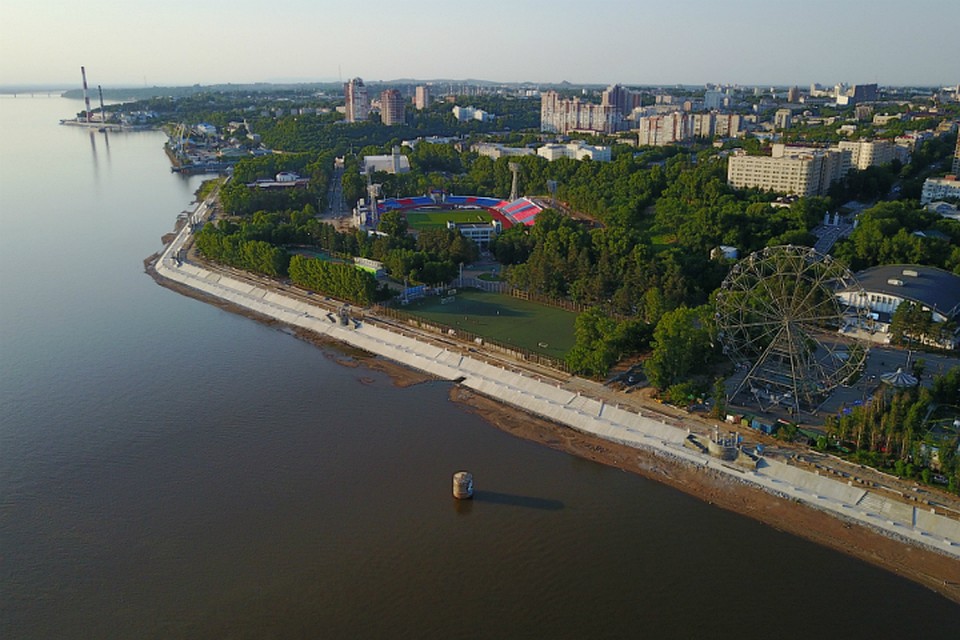 В Хабаровске оценивают ущерб, причиненный паводком набережной