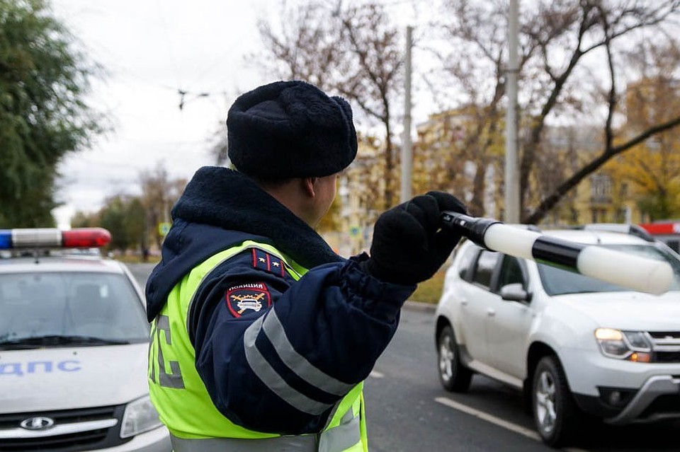 Нарушителя остановили инспекторы ДПС