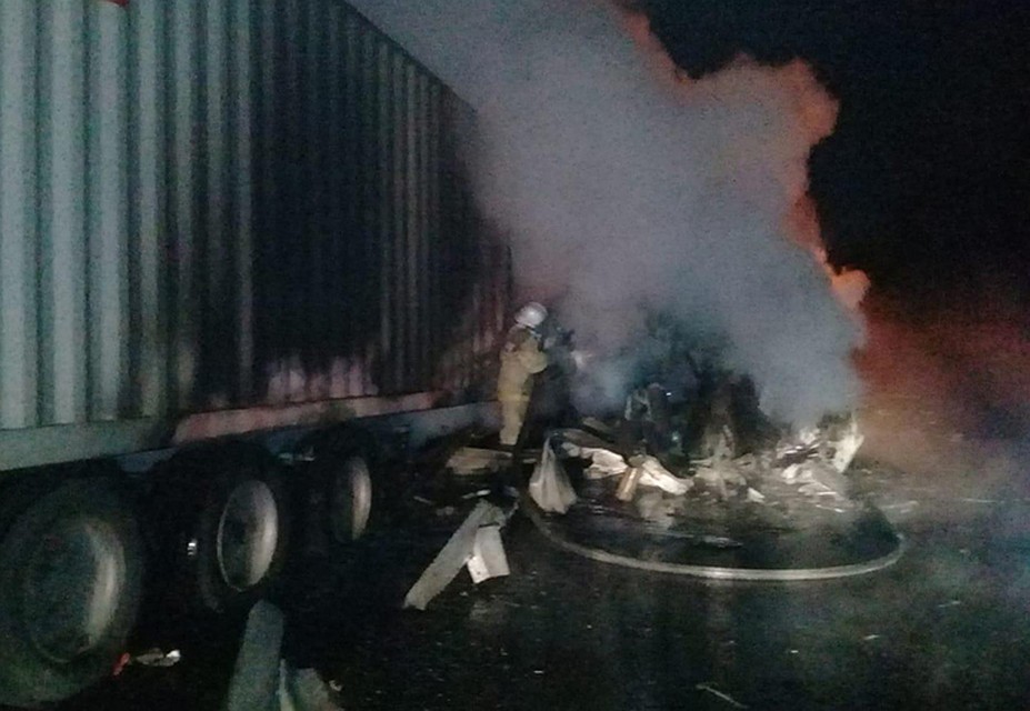 ДТП на трассе М-11 в Калининском районе Фото: ГУ МЧС России по Тверской области