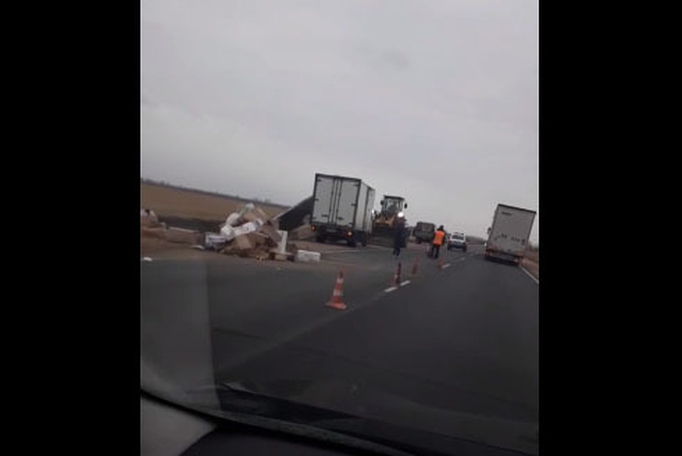 Авария с грузовиком на алтайской трассе