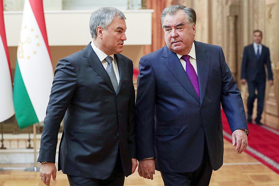 Вячеслав Володин и Эмомали Рахмон