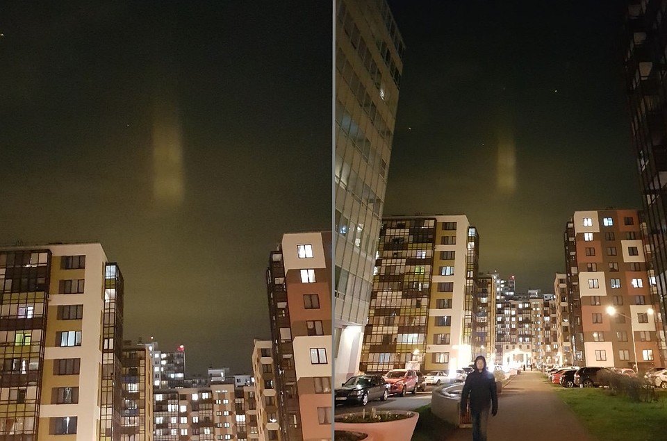 28 октября в небе над Кудрово появилось непонятное свечение.