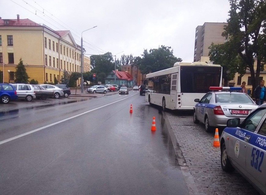 В июле 2019 под колеса автобуса попал пенсионер. Фото: ГАИ Гродно