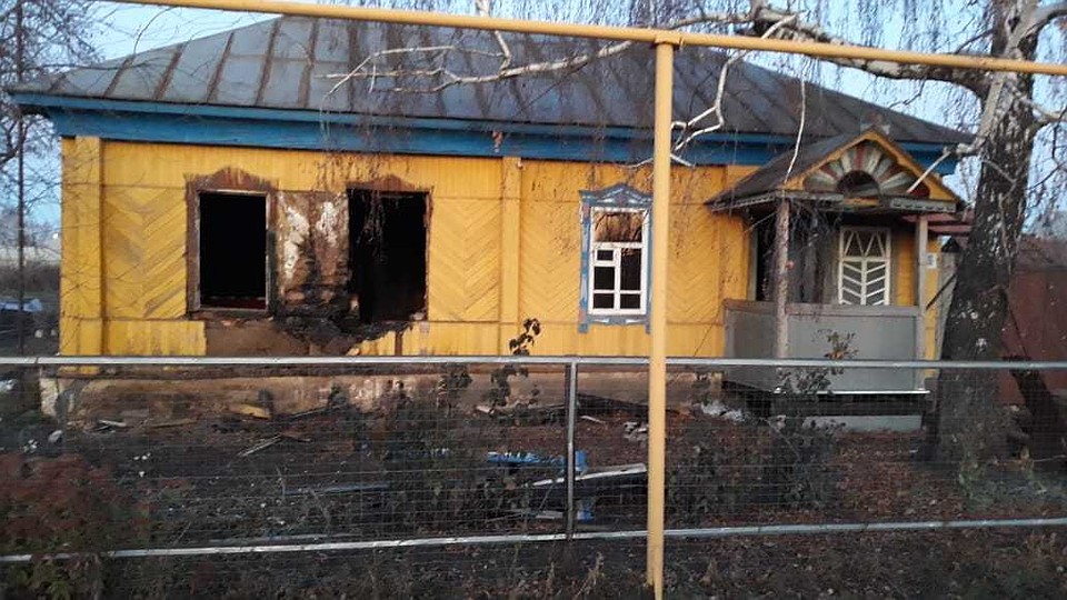 Дом, где произошел пожар.
