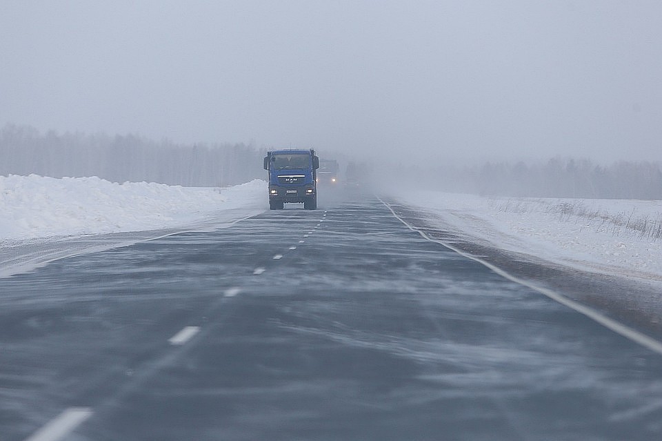 На дорогах региона гололедица