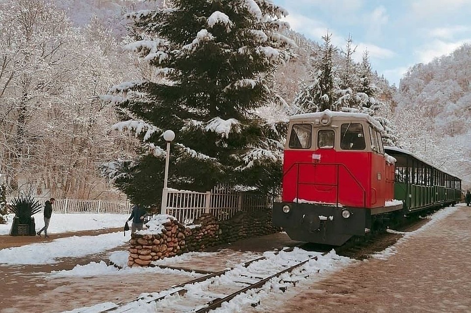 Еще месяц назад поезд работал для туристов. Фото: instagram.com/yulia01rus